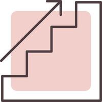 le scale linea forma colori icona vettore