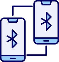 Telefono Bluetooth collegato vecto icona vettore