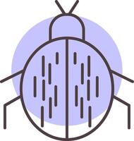 scarafaggio linea forma colori icona vettore