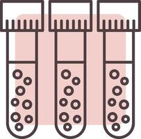 sangue test linea forma colori icona vettore