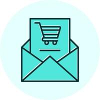 shopping e-mail vecto icona vettore