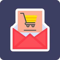 shopping e-mail vecto icona vettore