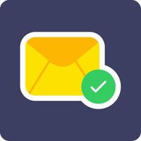 e-mail consegnato vecto icona vettore