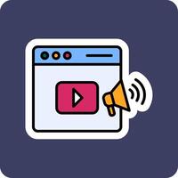 video marketing vecto icona vettore