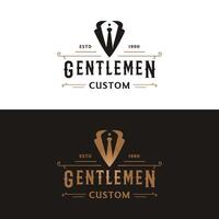 Vintage ▾ stile maschile gentiluomini logo modello design.logo per etichette, capi di abbigliamento e uomini. vettore