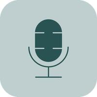 Podcast glifo tritono icona vettore