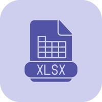 xlsx glifo tritono icona vettore