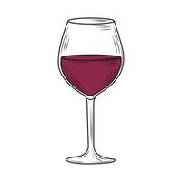 bicchiere di vino da bere vettore