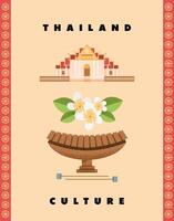 cartolina della cultura thailandese vettore