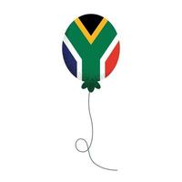 bandiera sudafricana in mongolfiera vettore