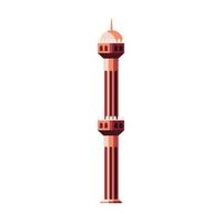 alta torre della moschea musulmana vettore