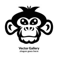 scimmia logo illustrazione vettore design