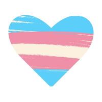 transgender cuore. transessuale gay orgoglio simbolo. piatto vettore illustrazione.