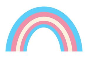 transgender arcobaleno. blu, rosa e bianca colori. Genere simbolo di femmina, maschio e trans. piatto vettore illustrazione.