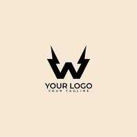 w logo energia vettore. moderno iniziale lettera w, m volt modello vettore illustrazione per il tuo marca