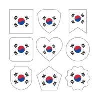 moderno astratto forme di Sud Corea bandiera vettore design modello