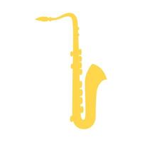 giallo sassofono strumento vettore icona