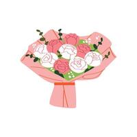 mazzo di rosa fiori illustrazione vettore