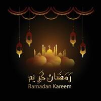 contento Ramadan kareem calligrafia vettore Arabo arte