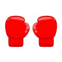 rosso boxe guanti vettore illustrazione isolato su bianca sfondo. giusto e sinistra boxe guanti siamo adatto per uso nel combattere gli sport.