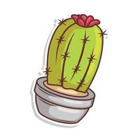 cactus cartone animato scarabocchio illustrazione arte vettore