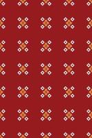 tradizionale etnico motivi ikat geometrico tessuto modello attraversare punto.ikat ricamo etnico orientale pixel rosso sfondo. astratto, vettore, illustrazione. trama, natale, decorazione, carta da parati. vettore