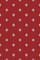 etnico geometrico tessuto modello attraversare punto.ikat ricamo etnico orientale pixel modello Natale rosso sfondo. astratto, vettore, illustrazione. trama, cornice, decorazione, motivi, seta sfondo. vettore