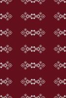 tradizionale etnico motivi ikat geometrico tessuto modello attraversare punto.ikat ricamo etnico orientale pixel rosso sfondo. astratto, vettore, illustrazione. trama, natale, decorazione, carta da parati. vettore