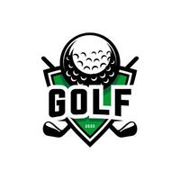 golf scudo logo vettore