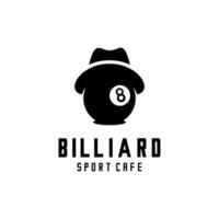 biliardo cappello bar vettore