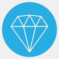icona diamante. esports gioco elementi. icone nel blu il giro stile. bene per stampe, manifesti, logo, pubblicità, infografica, eccetera. vettore
