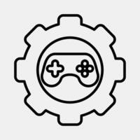 icona gioco sviluppatore. esports gioco elementi. icone nel linea stile. bene per stampe, manifesti, logo, pubblicità, infografica, eccetera. vettore