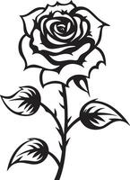 rosa fiore linea arte logo modello clipart vettore