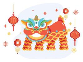 Cinese cultura nuovo anno lunare ornamento illustrazione vettore
