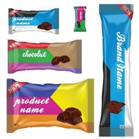 cioccolato bar di caramella bar impostato isolato su bianca sfondo vettore