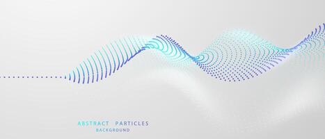 punto flusso particella onda curva modello concetto di tecnologia moderno illustrazioni vettore