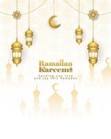 elegante Ramadan kareem sfondo, per manifesto, telaio concetto, volantino, manifesto. vettore