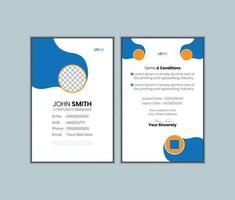 professionale id carta design modello professionista vettore