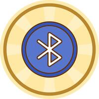 Bluetooth comico cerchio icona vettore