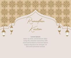 Ramadhan kareem decorazione sfondo vettore