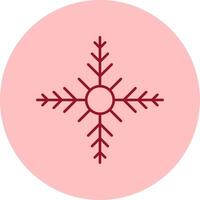 fiocco di neve linea cerchio multicolore icona vettore