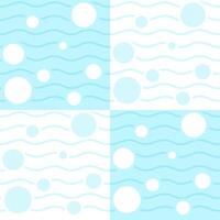 acqua, bolle, onde, mare, subacqueo senza soluzione di continuità modello blu sfondo, piatto geometrico forma, estate concetto vettore