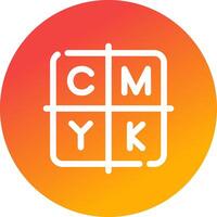 CMYK creativo icona design vettore