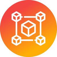 blockchain creativo icona design vettore