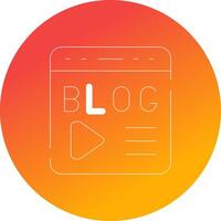 blogging creativo icona design vettore