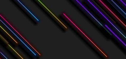 colorato neon laser Linee tecnologia astratto sfondo vettore