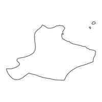 monastir governatorato carta geografica, amministrativo divisione di tunisia. vettore illustrazione.