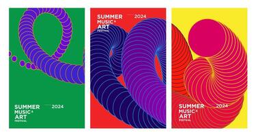 vettore colorato astratto fluido sfondo per estate arte e musica Festival 2024