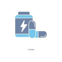 vitamina concetto linea icona. semplice elemento illustrazione. vitamina concetto schema simbolo design. vettore