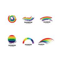 arcobaleno icona logo vettore modello